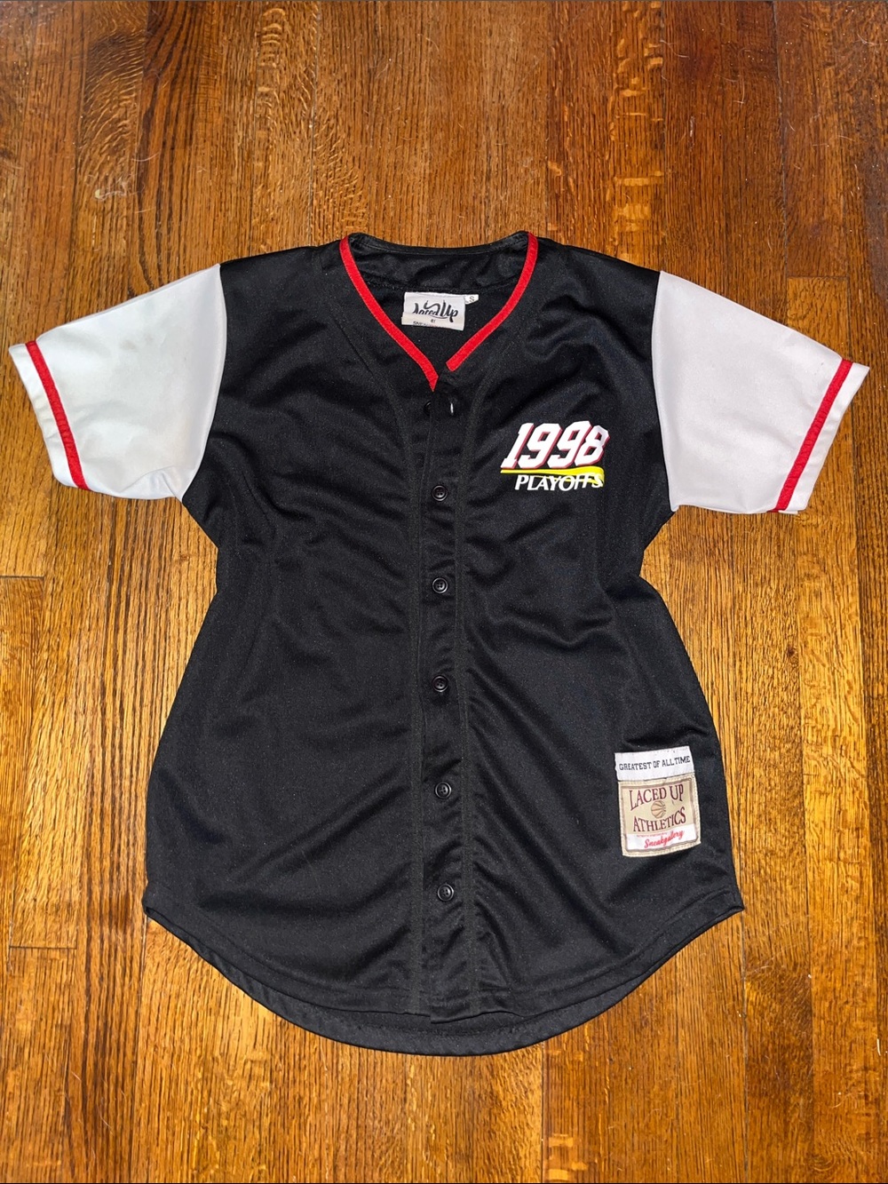 Laced Up | Black, White & Red '1998 Playoffs' Jersey
